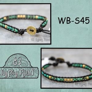 WB-S45 single beaded wrap bracelet